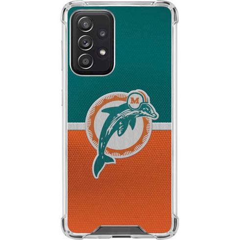NFL Miami Dolphins Vintage Galaxy A52 5G Clear Case